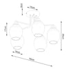 Contemporary semi flush ceiling light fixture for living rooms
