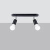 Adjustable angle ceiling lights Sollux Lighting Ceiling Lamp FORNES 2 Black