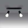 Minimalist semi flush mount ceiling light Sollux Lighting Ceiling Lamp FORNES 2 Black
