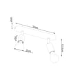 High-quality semi flush mount lighting Sollux Lighting Ceiling Lamp FORNES 2 Black
