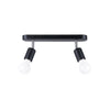Modern lighting semi flush ceiling light Sollux Lighting Ceiling Lamp FORNES 2 Black
