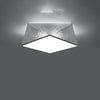 Modern flush mount ceiling light by Sollux Lighting HEXA 35 silver