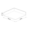 Stylish flush mount ceiling light Sollux Lighting Ceiling lamp HORUS 55 grey