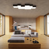 Scandinavian design flush ceiling light Sollux Lighting HORUS Black