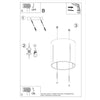 Stylish flush mount light Sollux Lighting Ceiling lamp INEZ black