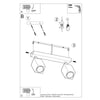 LED semi flush ceiling lamp in warm oak design Ceiling lamp KEKE 2 oak