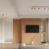 Wooden semi flush mount light fixtures Ceiling lamp KEKE 2 oak