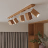  Semi Flush ceiling lights with LED for modern interiors Ceiling lamp KEKE 2 oak