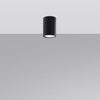 Sleek flush ceiling lamp Sollux Lighting Ceiling Lamp LAGOS 10 Black for modernist homes