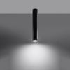 Industrial flush mount light fixture Sollux Lighting  Ceiling lamp LAGOS 40 black