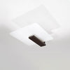 Modern flush ceiling lamp with LED lights in wenge