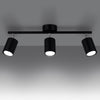 LED lighting semi flush ceiling light Sollux Lighting Ceiling lamp LEMMI 3 black