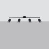 Minimalist lighting Sollux Lighting Ceiling Lamp LEMMI 4L Black
