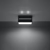 Aluminum flush mount ceiling light Sollux Lighting Ceiling lamp LOBO 2 black