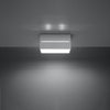 Aluminum flush mount ceiling light Sollux Lighting Ceiling lamp LOBO 2 white