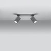 High-quality steel semi flush ceiling lights Sollux Lighting Ceiling Lamp Merida 2 Grey
