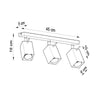 Modern industrial ceiling lights Sollux Lighting Ceiling Ceiling lamp MERIDA 3 grey