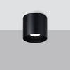 Modern Flush Mount Ceiling Light: Sollux Lighting MIKA Black
