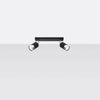 Elegant Sollux Lighting NERO 2 Ceiling Lamp in Black/Chrome