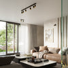 Adjustable Sollux Lighting Ceiling Lamp NERO 2 in Black/Golden
