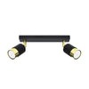 Elegant Sollux Lighting NERO 2 Ceiling Lamp in Black/Golden
