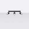 Elegant Sollux Lighting Ceiling Lamp NERO 3 Black/Chrome with adjustable arms

