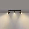 Industrial style Sollux Lighting Ceiling lamp NERO 3 black/golden