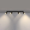 Versatile Sollux Lighting Ceiling lamp NERO 4 black/golden for any interior