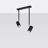 Semi flush ceiling light NORANO 2 black for elegant and modern spaces