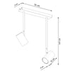 Ceiling lamp NORANO 2 black for semi flush mount ceiling light installation
