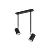 Minimalist black semi flush mount lighting with NORANO 2 design