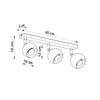 Stylish semi flush mount lighting Sollux Lighting Ceiling Lamp OCULARE 3 White