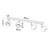 Elegant Sollux Lighting Ceiling lamp OCULARE 4L black