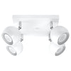Contemporary Sollux Lighting Ceiling Lamp OCULARE 4 White LED lighting
