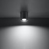 Modern flush ceiling lamp Sollux Lighting  Ceiling lamp ORBIS 1 anthracite