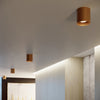 Minimalist design of Sollux Lighting Ceiling Lamp ORBIS 1 Gold in a hallway.
