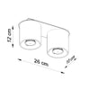 Sollux Lighting Orbis 2 Grey flush ceiling lamp in a minimalist setting