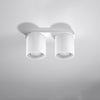 Modern flush ceiling lamp Sollux Lighting Ceiling Lamp ORBIS 2 White