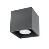 Ceiling lamp QUAD 1 anthracite for bedrooms or living rooms