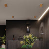 Minimalist Sollux Lighting Ceiling Lamp QUAD 1 Gold Accent
