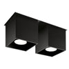 Sollux Lighting Ceiling Lamp QUAD 2 Black flush ceiling light
