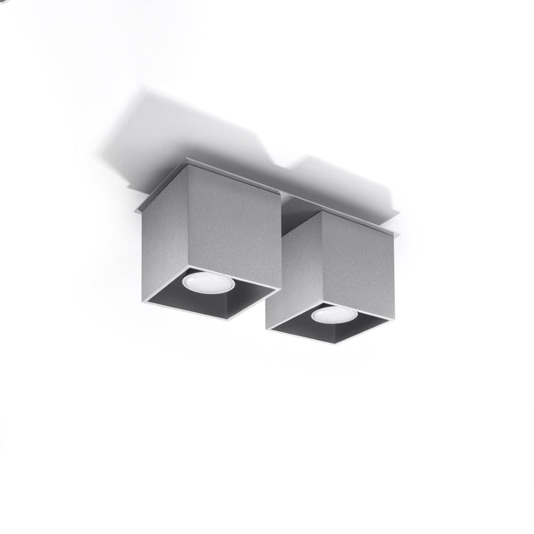 Sollux Lighting Ceiling Lamp QUAD 2 Grey