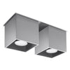 Sollux Lighting Ceiling Lamp QUAD 2 Grey modern flush mount ceiling light