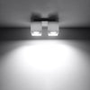 Stylish flush mount ceiling light Sollux Lighting Ceiling Lamp QUAD 2 White