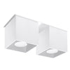Modern flush ceiling light Sollux Lighting Ceiling Lamp QUAD 2 White