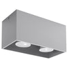 Stylish flush mount ceiling light with Sollux Lighting Ceiling lamp QUAD grey
