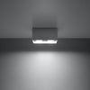 Modern flush ceiling lights with Sollux LightingCeiling lamp QUAD grey