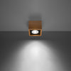 Elegant flush ceiling lamp Sollux Lighting Ceiling lamp QUATRO 1 natural wood