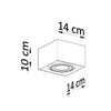 Simple ceiling lights Sollux Lighting Ceiling lamp QUATRO 1 natural wood