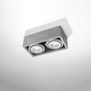 Stylish flush ceiling lamp Sollux Lighting Ceiling Lamp QUATRO 2 concrete